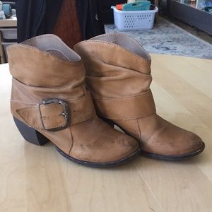 Genuine Leather Mia Booties with buckle